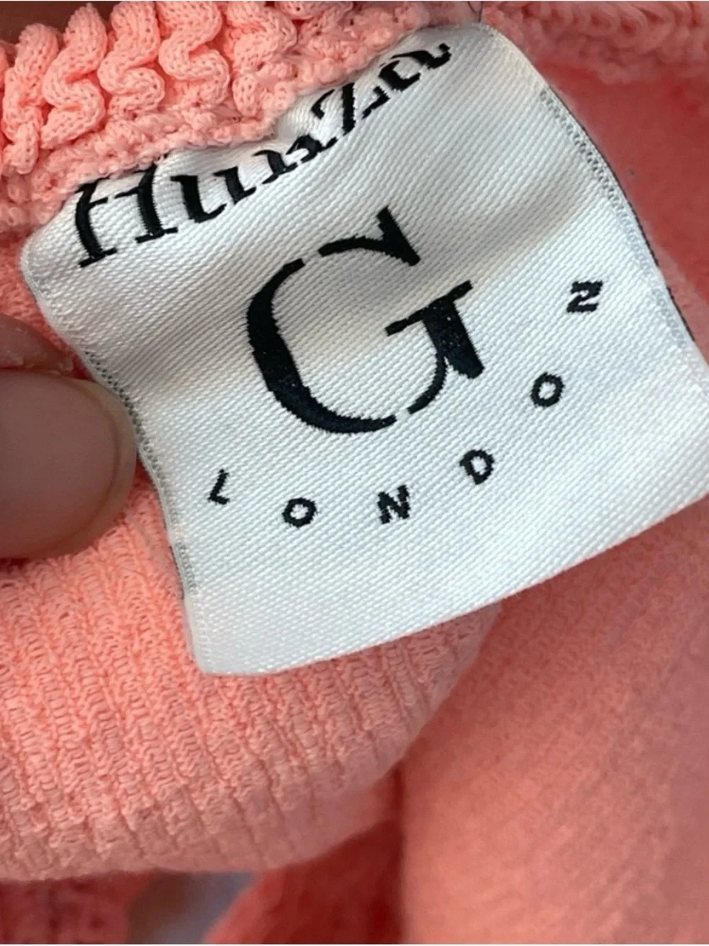 Hunza G Peach Textured Bikini Bottoms